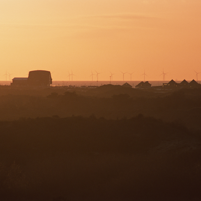 Overlooking Bloemendaal beach after sunset